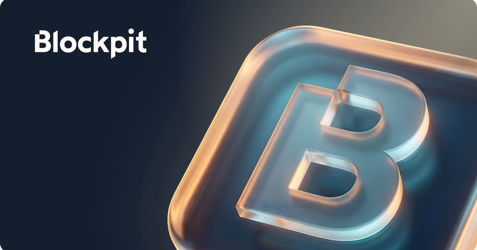Blockpit-Krypto-Grafik mit dreidimensionalem Bitcoin-Symbol