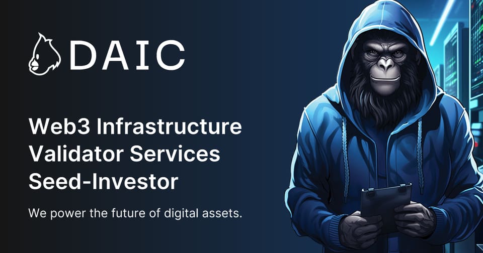 DAIC-Grafik zur Web3-Infrastruktur mit stilisiertem Gorilla