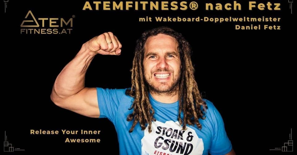 Daniel Fetz mit Atemfitness®-Schriftzug
